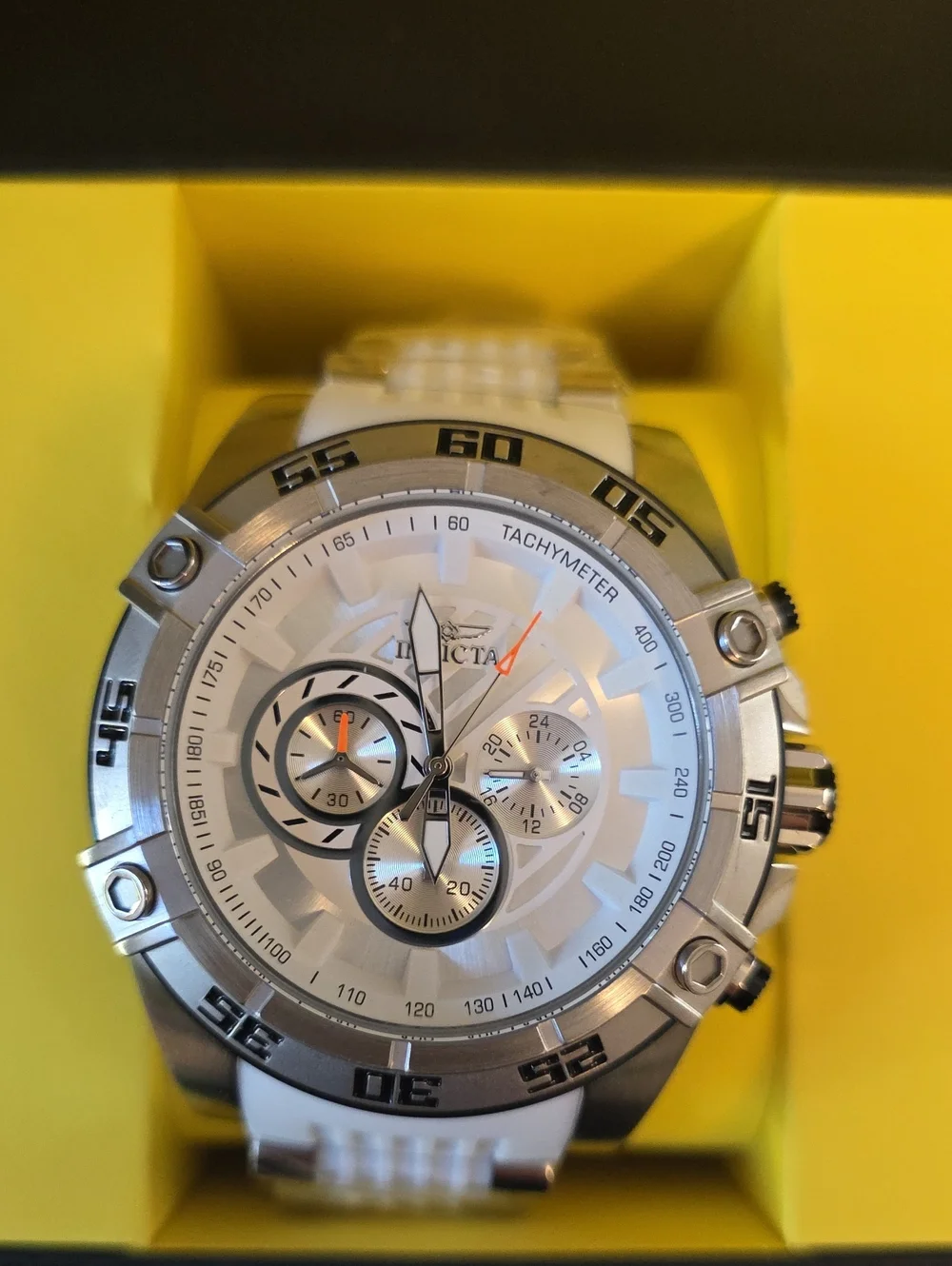 521.  Invicta Speedway Impulse Men's Watch - 52mm, White, Steel (51011)
